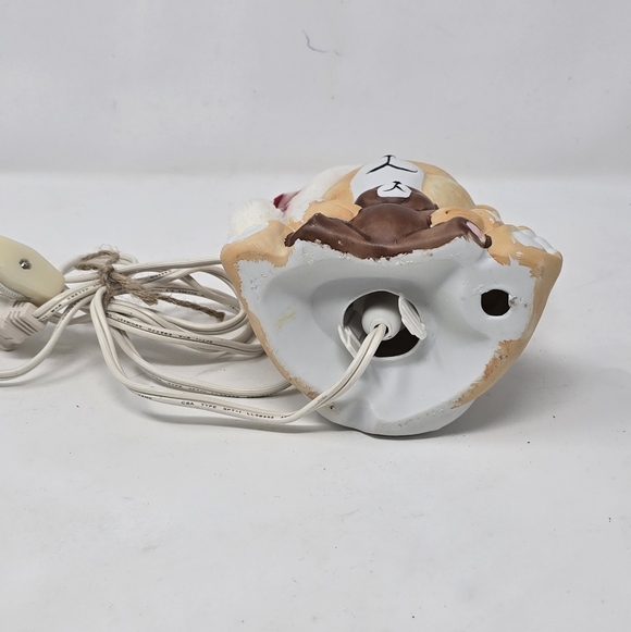 Vtg Christmas around the world House Of Lloyd teddy bear nightlight ceramic - Picture 5 of 5